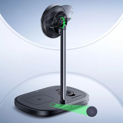 7. Baseus EnerFill FS41 3-in-1 Cooling Wireless Charger with EU Plug 45W and USB-C to USB-C Cable - Black