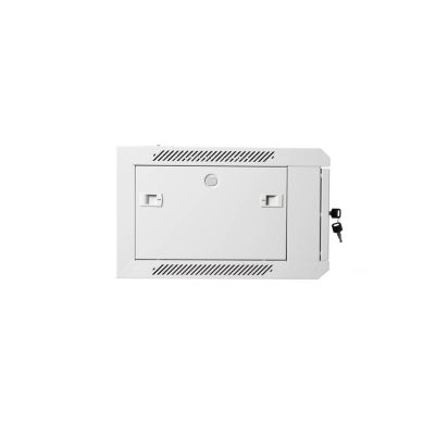 5. Wall-mounted network cabinet 19" 4U rack 600x450, solid door, gray, undivided, assembled, 60kg