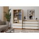 7. M6 MALWA CHEST OF DRAWERS 120CM 6 DRAWERS ART/WHITE SET
