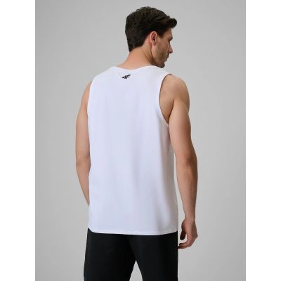 2. Men's regular sleeveless T-shirt with print 4F 4FRSS26TSLEM331-10S