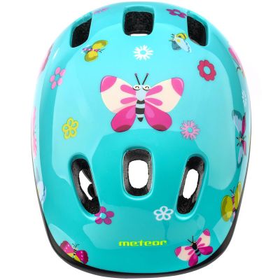 9. Meteor KS06 Butterflies Bicycle Helmet, Size S, 48–52 cm, 24823