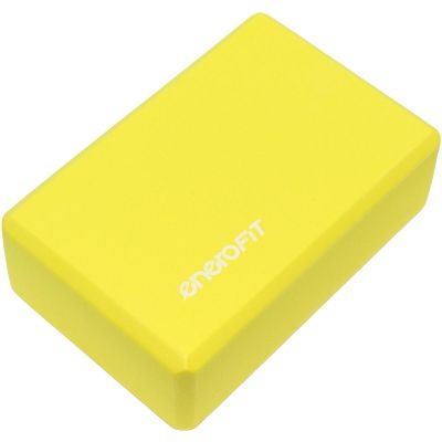 2. BLOCK CUBE FOR EXERCISE YOGA PILATES FITNESS YELLOW ENERO FIT