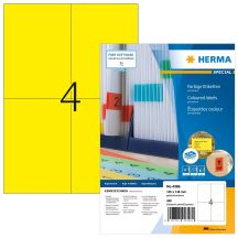 HERMA A4 Yellow Labels 105 x 148 mm Matte Paper 400 pcs.