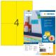 HERMA A4 Yellow Labels 105 x 148 mm Matte Paper 400 pcs.