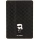 Karl Lagerfeld Saffiano Monogram Ikonik Case for iPad 10.2" 2019 (7th gen.) Folio Magnet Allover Cover - Black