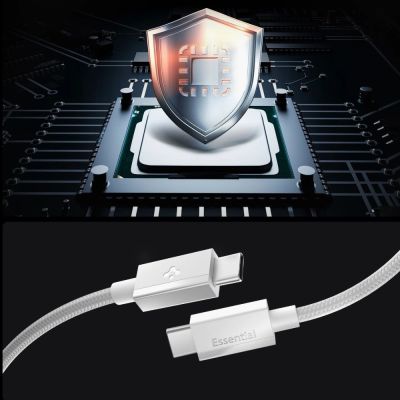 4. Spigen Essential EB6015CC USB-C Cable 60W 150 cm - White