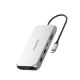 Orico XCR 12in1 USB-C Docking Station 2x USB-A 3.1 1x USB-A 2.0 1x USB-C PD 100W 1x USB-C 3.1 2x HDMI 2.0 4K 60 Hz 1x DisplayPort 1.4 4K 60 Hz 1x SD 3.0 1x microSD 3.0 1x RJ45 Gigabit Ethernet 1x audio CTIA 3.5 mm - silver