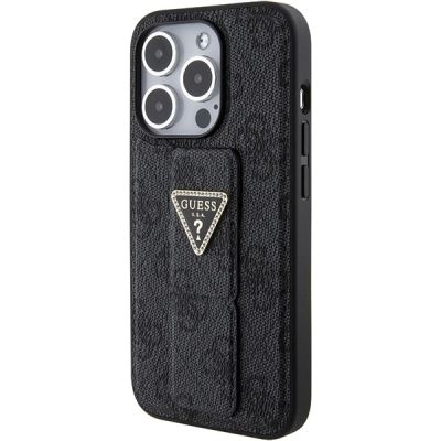3. Guess Grip Stand 4G Triangle Strass case for iPhone 15 Pro - black