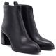 4. Women's black leather high-heeled ankle boots Vinceza 67057