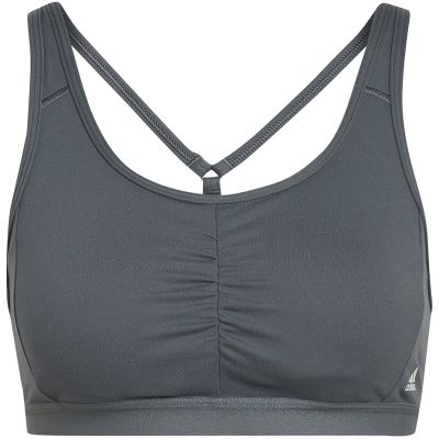7. adidas Coreessentials Medium-Support Women's Sports Bra Gray HD7686