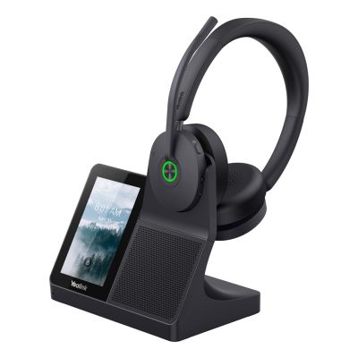 2. Yealink WH68 Workstation Headset Wired & Wireless Headband Calls/Music USB Type-C Bluetooth Charging Stand Black