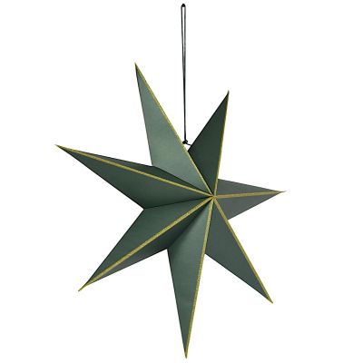 3. DECORATIVE HANGING PAPER STAR FSC 18x60CM GREEN 7 ARMS MICA