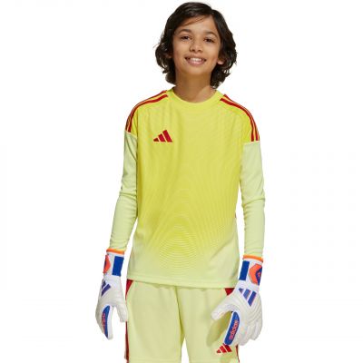 5. adidas Tiro 25 Competition Long Sleeve Kids' Goalkeeper Jersey Yellow and Red KJN2020