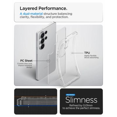 8. Spigen Ultra Hybrid Case for Samsung Galaxy S26 Ultra - Transparent