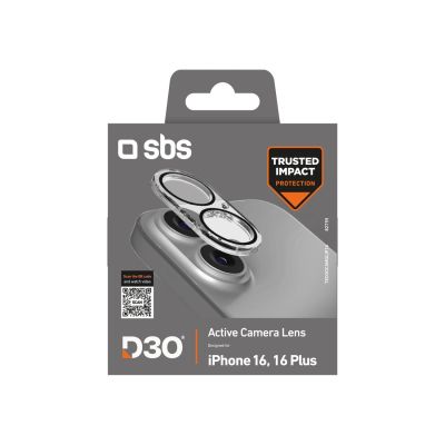 2. SBS Active Camera Lens D3O Tempered Glass for iPhone 16 / 16 Plus