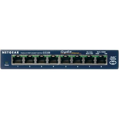 NETGEAR GS108GE Network Link Unmanaged Gigabit Ethernet (10/100/1000) Blue