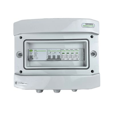 Hermetic IP65 EMITER AC connection switchboard with AC surge arrester Noark type 2, 32A 3-F, RCD type A 40A/300mA