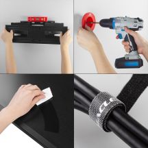 MACLEAN TV MOUNT, MAX VESA 600X400, 32-85", 60KG, VERTICAL AND HORIZONTAL ANGLE ADJUSTMENT, PROFILE 65-390MM, BLACK MC-789