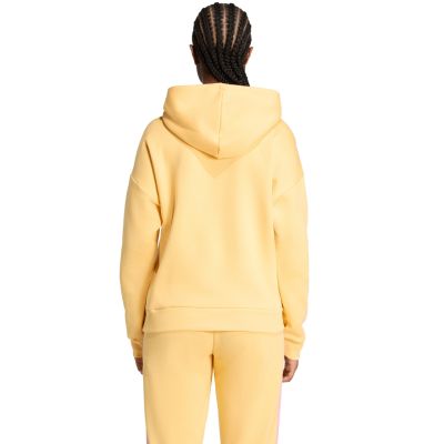 3. Women's adidas Essentials Small Logo Feel Cozy Hoodie Yellow KC5281