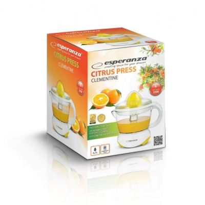 3. Esperanza Clementine EKJ001Y slow citrus juicer (25W; 0.75l; yellow)