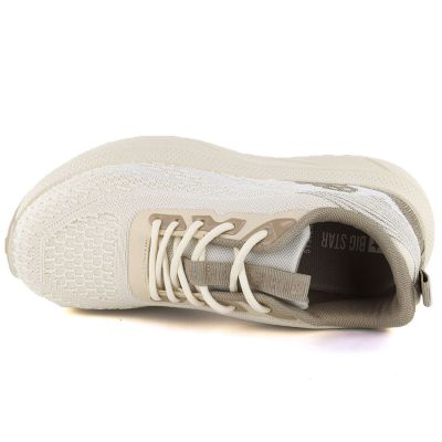 3. Beige women's platform sneakers Big Star TT274318