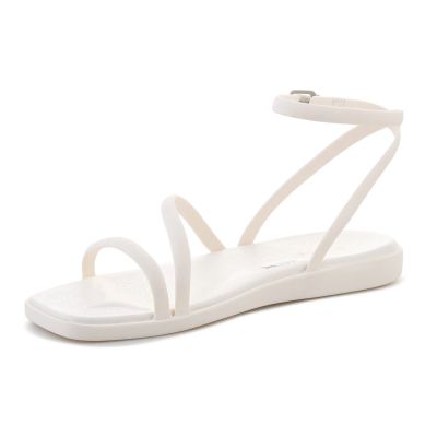 3. CROCS MIAMI ANKLE STRAP SANDAL IN CHALK 212256-0WV