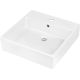 Deante TEMISTO CDT_6U5S ceramic washbasin, countertop/wall-mounted, with tap space - 50x50 cm, white