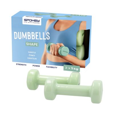 4. Spokey Shape dumbbells 2x1 kg green 920918