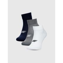 Men's casual ankle socks (SET OF 3) 4F 4FWMM00USOCM440-95S