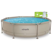 VIRTUFIT ROUND POOL 305 CM WITH FILTER PUMP BEIGE