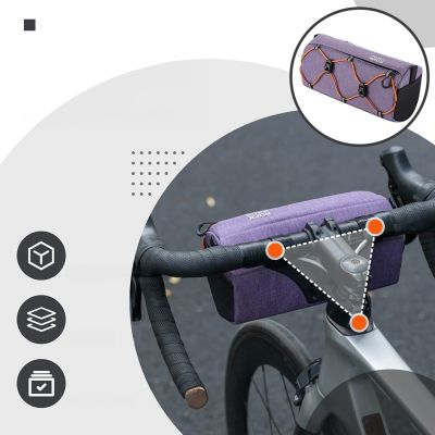 3. Rockbros 30110054005 Handlebar Bike Bag 2.2L - Purple