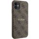 4. Guess GUHMN61G4GFRW iPhone 11 6.1" / Xr brown/brown hardcase 4G Collection Leather Metal Logo MagSafe