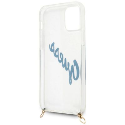 7. Guess GUHCP12MCRTVSBL iPhone 12/12 Pro 6.1" blue/blue hardcase Script Vintage