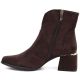 3. Women's suede high-heeled ankle boots, brown, Potocki 12422