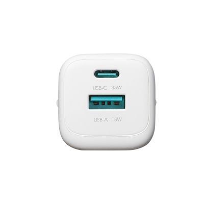 7. Joyroom JR-TG7 33W USB-A + USB-C Wall Charger with 60W USB-C to USB-C 1m Cable - White