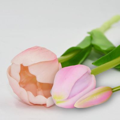 6. BOUQUET OF 5 LIGHT PINK TULIPS 39 CM LIKE LIFE SPRING DECORATION