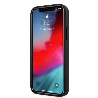 5. Guess Saffiano Vintage Script Case for iPhone 12 Pro Max 6.7" - Black