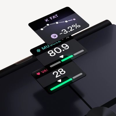 5. Withings BodyFit – smart scale with zonal body weight analysis, metabolism analysis and heart health analysis (black)