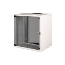 19" 12U wall-mounted network cabinet, SOHO PRO 595 x 540 x 400 mm, glass door, gray, unassembled, 60 kg