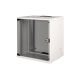 19" 12U wall-mounted network cabinet, SOHO PRO 595 x 540 x 400 mm, glass door, gray, unassembled, 60 kg