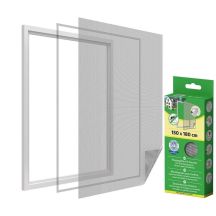 MOSQUITO NET WINDOW 150X180 WHITE POLYESTER + VELCRO TAPE