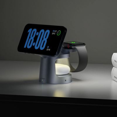 10. Tech-Protect QI2.2-25W-A48 3in1 Magnetic Wireless Charger - Navy Blue