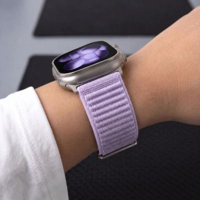 7. Tech-Protect NylonLoop Band for Apple Watch 44 / 45 / 46 / 49 mm – Purple