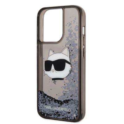 6. Karl Lagerfeld KLHCP14XLNCHCK iPhone 14 Pro Max 6.7" black/black hardcase Glitter Choupette Head