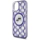 6. Karl Lagerfeld IML Monogram Karl & Choupette Head MagSafe iPhone 15 Case - Purple