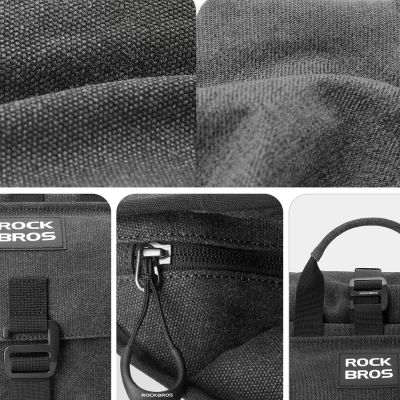 5. Rockbros H46 Backpack Saddlebag Handlebar Bag - Gray