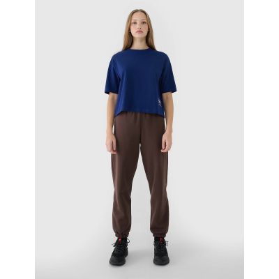 4. Women's oversize printed T-shirt 4F 4FWSS25TTSHF1971-30S