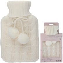 ALPINA RUBBER HOT WATER BOTTLE WITH COVER 0.7 L WHITE