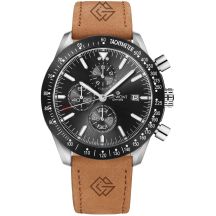 Men's Watch Giewont Chronograph Sapphire Brown Black GW8720-A1