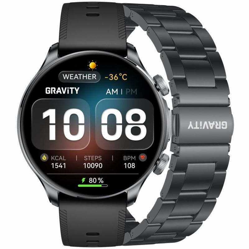 Smartwatch Gravity Black Strap + Bracelet GT35-2